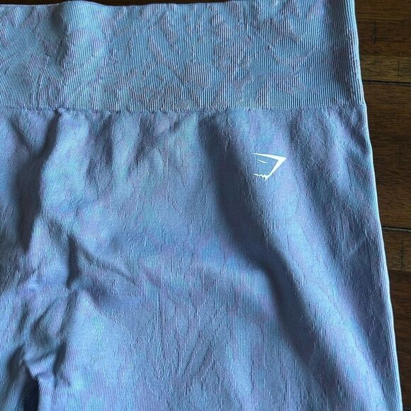 Gymshark Adapt Animal Seamless Ruched Leggings Light Blue Lavender Size Large - Picture 9 of 11